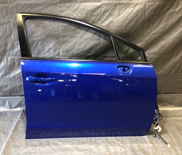 2015-2020 SUBARU WRX FRONT LEFT SIDE DOOR W/ HANDLE LAPIS BLUE PEARL OEM