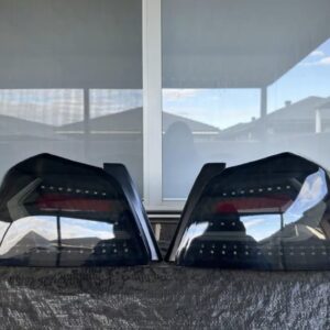 V5 SMOKE BLACK FULL LED TAIL LIGHTS DYNAMIC INDICATOR FOR 15-21 SUBARU WRX STI TAILLIGHTS