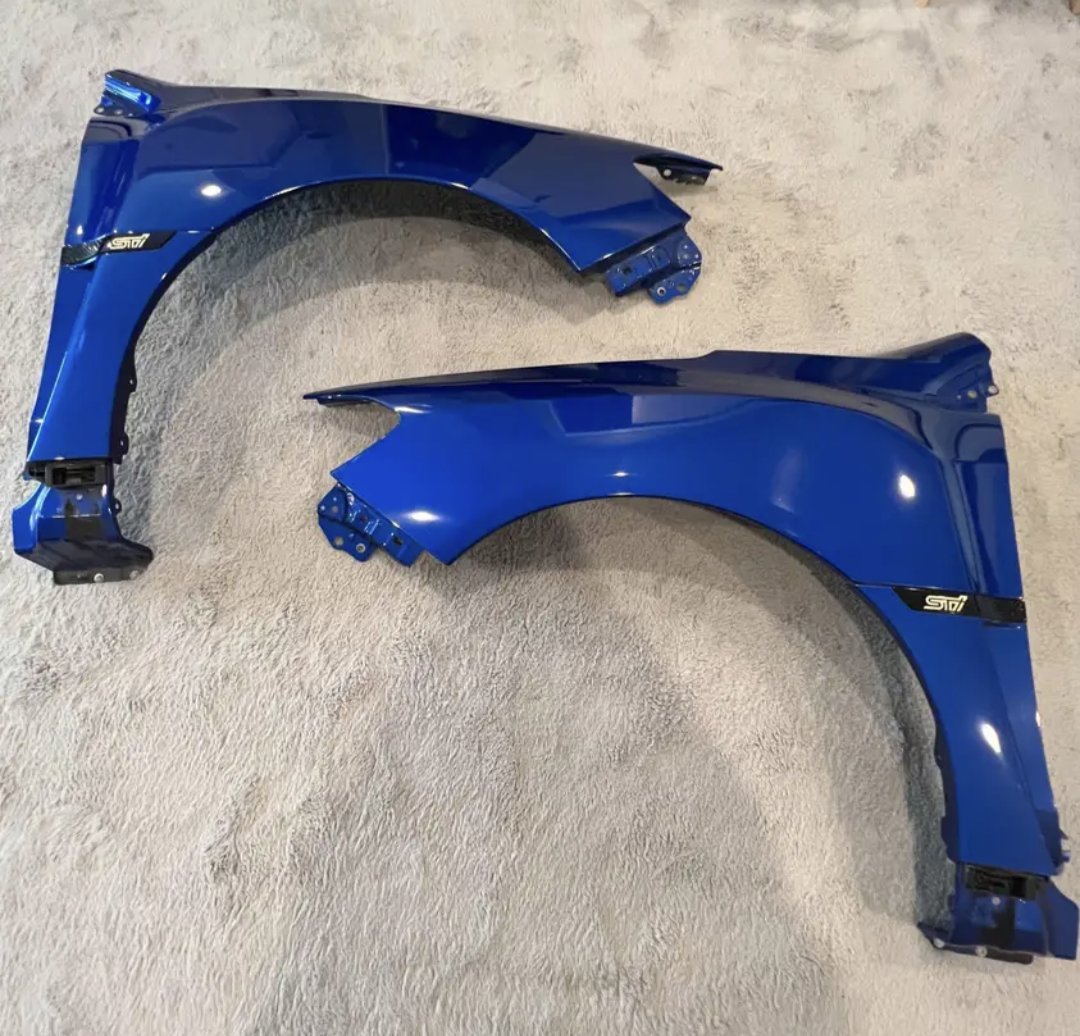 OEM World Rally Blue Fenders Fit Subaru WRX/STI 2015-2021