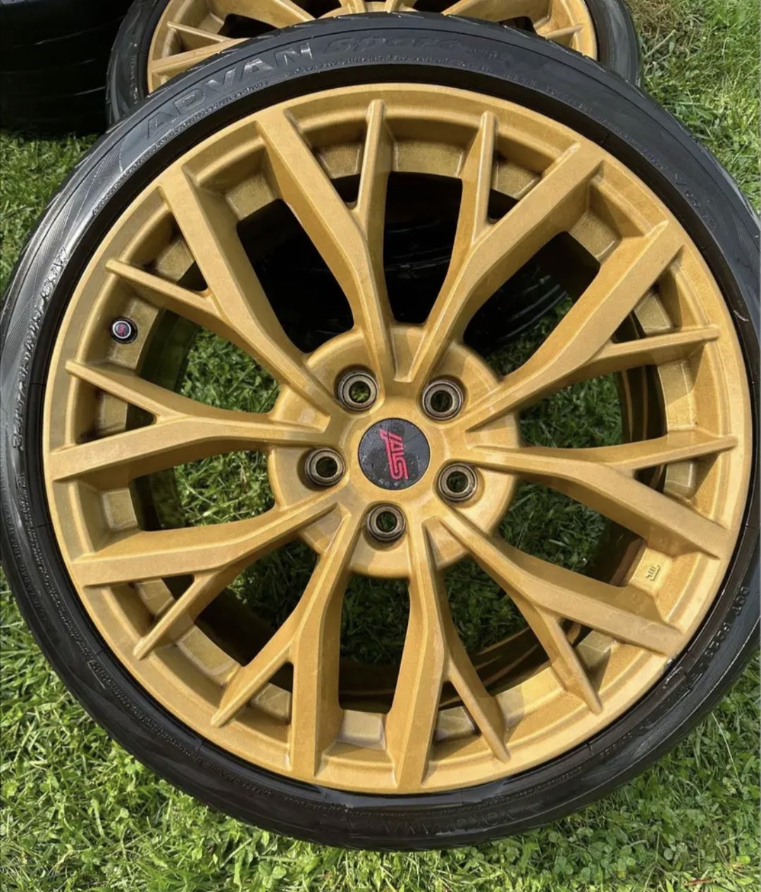 2018+ Subaru Wrx sti wheels powder-coated gold - Image 3