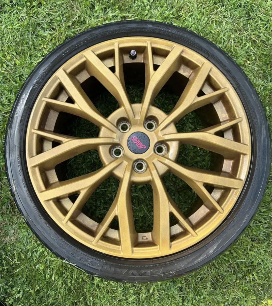 2018+ Subaru Wrx sti wheels powder-coated gold - Image 5