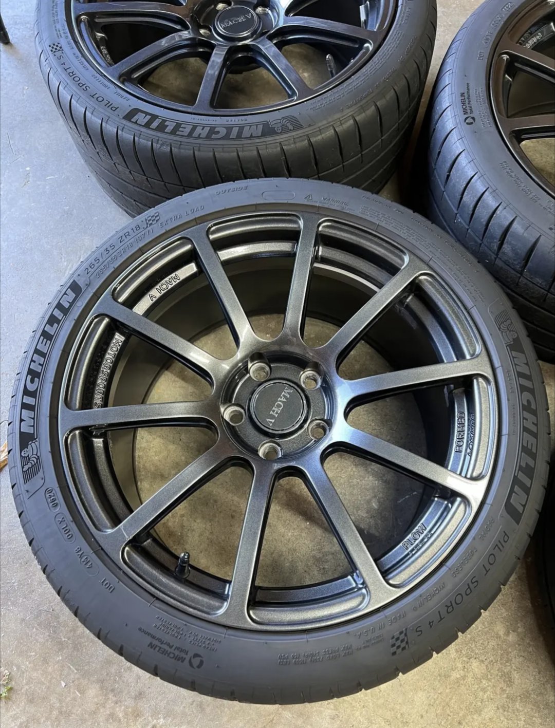 Mach V Crucial Wheels with Michelin Pilot Sport 4S Tires - Image 3