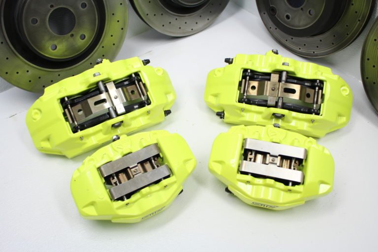 2018-2021 SUBARU WRX STI 6 POT FRONT & REAR BREMBO BRAKE CALIPERS KIT 8K MILES - Image 6