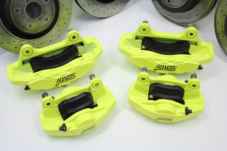 2018-2021 SUBARU WRX STI 6 POT FRONT & REAR BREMBO BRAKE CALIPERS KIT 8K MILES - Image 4