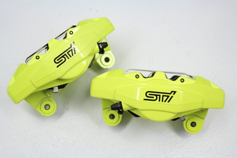 2018-2021 SUBARU WRX STI 6 POT FRONT & REAR BREMBO BRAKE CALIPERS KIT 8K MILES - Image 7